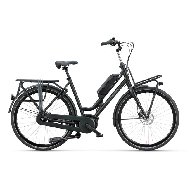 Batavus  Quip Extra Cargo E-go Incl 400wh Dames  Zwart mat
