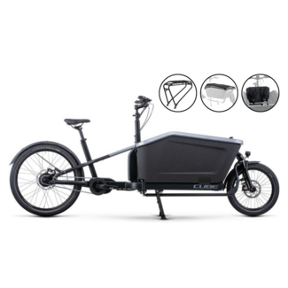 Cube  Cargo Hybrid Elektrische Bakfiets Flashgrijs