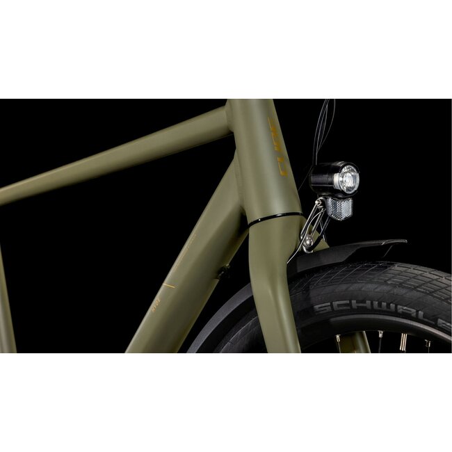 Cube  Hyde Pro Fe herenfiets Goud Olive 8V