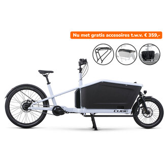 Cube  Cargo Hybrid Elektrische Bakfiets Wit