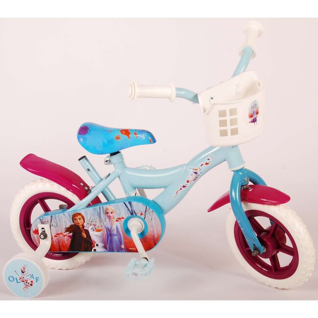 2 Meisjesfiets 10 inch blauw paars