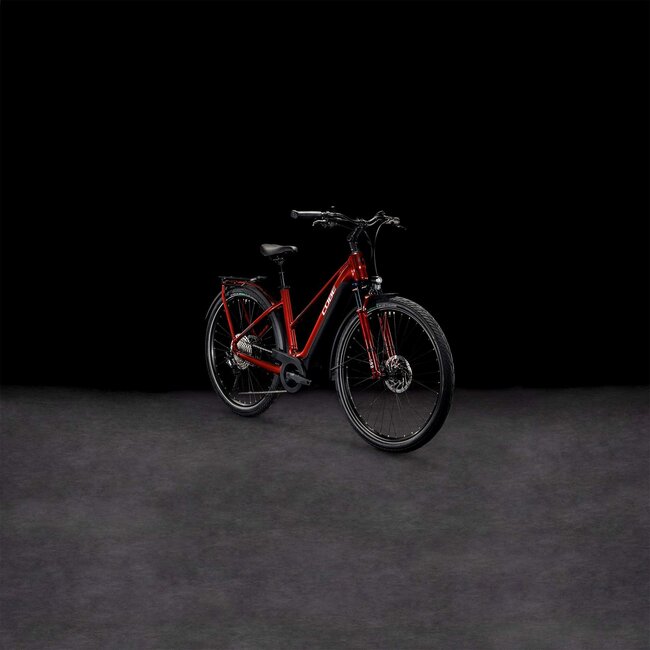 Cube  Touring Hybrid Exc 625 Red/white dames Rood 12V