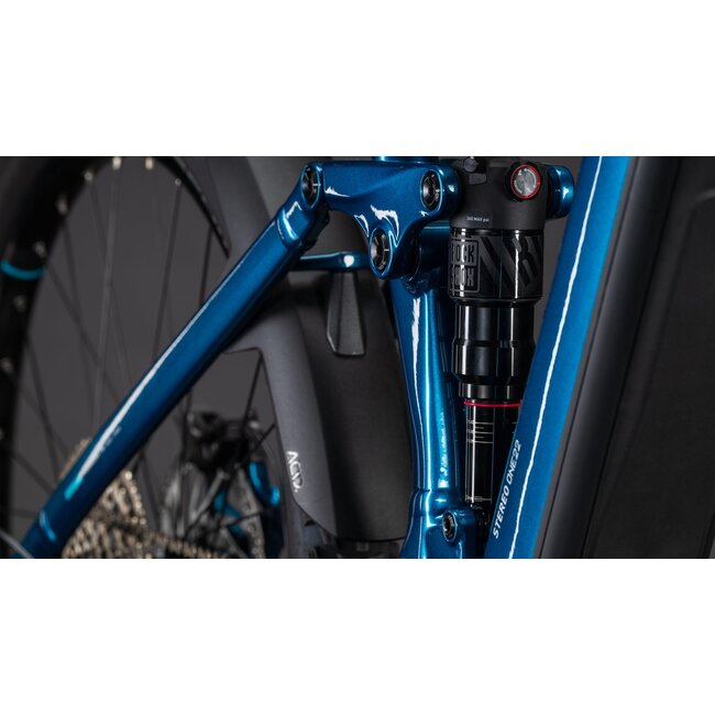 Cube  Stereo Hybrid One22 Race 800 Electricblue/white MTB 29 inch Blauw 12V