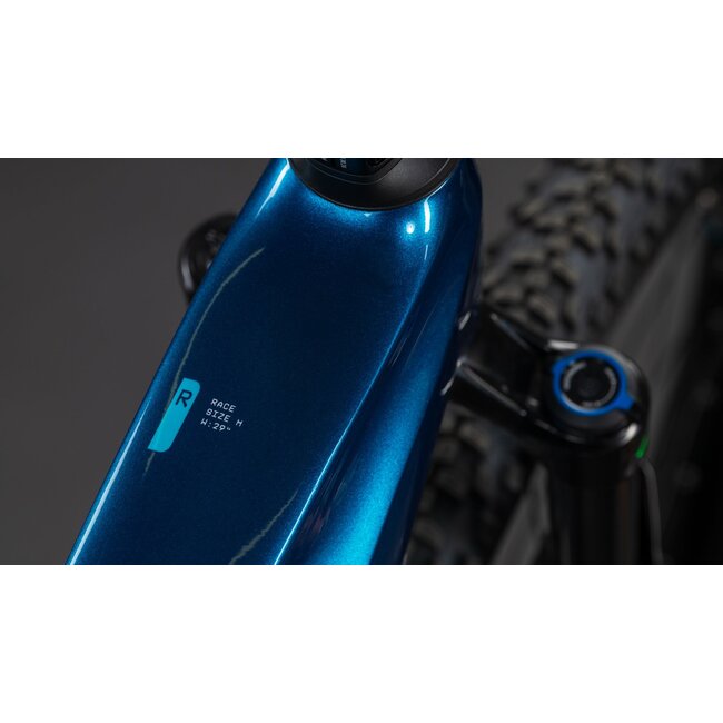 Cube  Stereo Hybrid One22 Race 800 Electricblue/white MTB 29 inch Blauw 12V