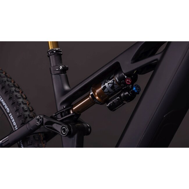 Cube  Stereo Hybrid One44 Hpc At 800 Carbon/gold MTB 29 inch Zwart 12V