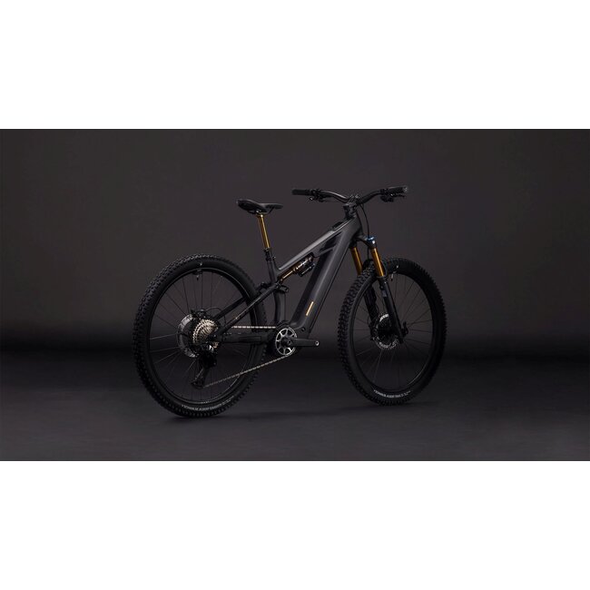 Cube  Stereo Hybrid One44 Hpc At 800 Carbon/gold MTB 29 inch Zwart 12V