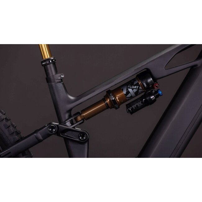 Cube  Stereo Hybrid One44 Hpc At 800 Carbon/gold MTB 29 inch Zwart 12V
