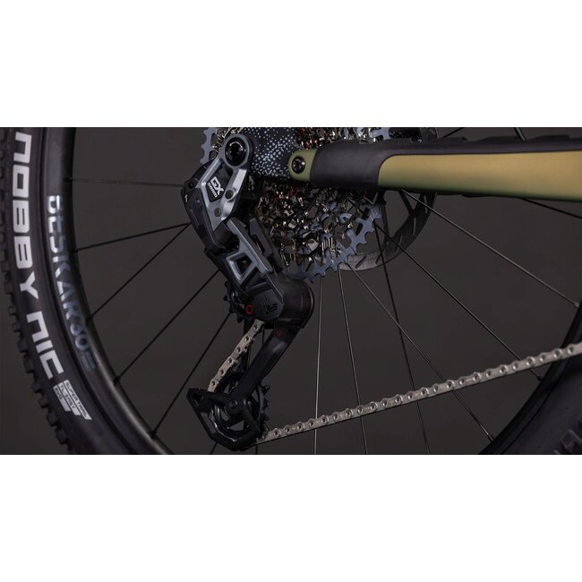 Cube  Ams Hybrid One44 C68x Tm 400x Reedgreen/matrix MTB 29 inch Groen 12V