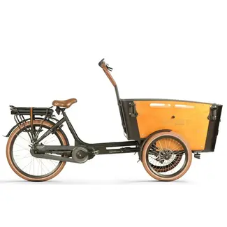 Vogue  Carry 3 Elektrische Bakfiets Zwart Bruin 7V  Bafang