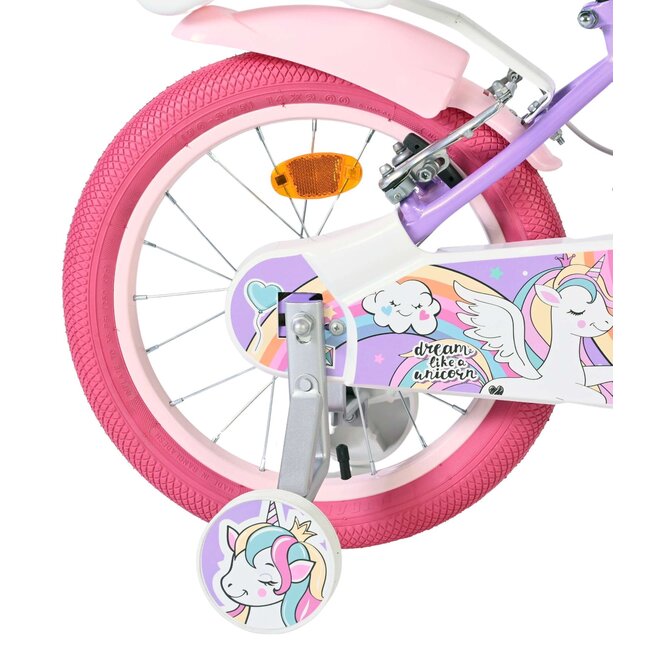 Volare Unicorn meisjesfiets 16 inch Twee Handremmen