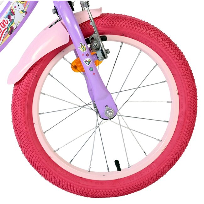 Volare Unicorn meisjesfiets 16 inch Twee Handremmen