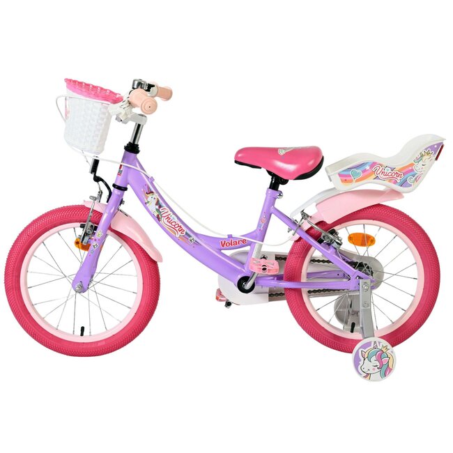 Volare Unicorn meisjesfiets 16 inch Twee Handremmen