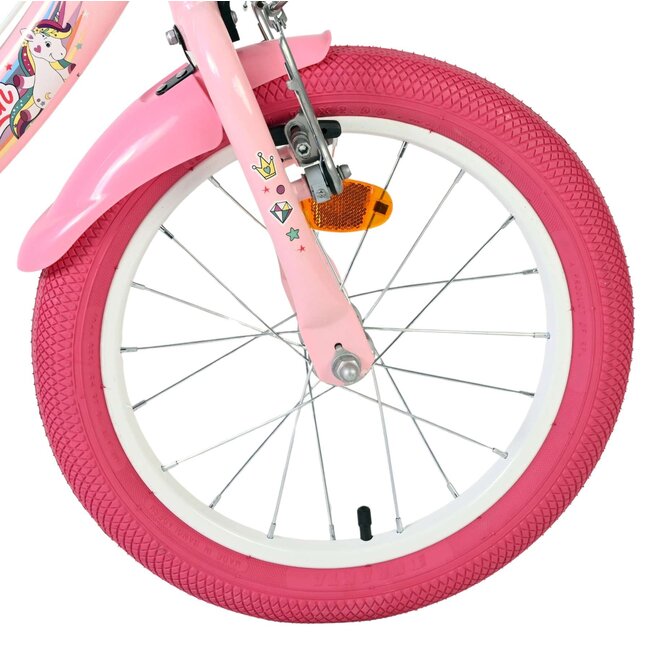 Volare fietsen Unicorn meisjesfiets 16 inch Twee Handremmen