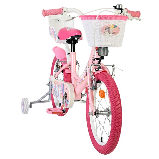 Volare fietsen Unicorn meisjesfiets 16 inch Twee Handremmen