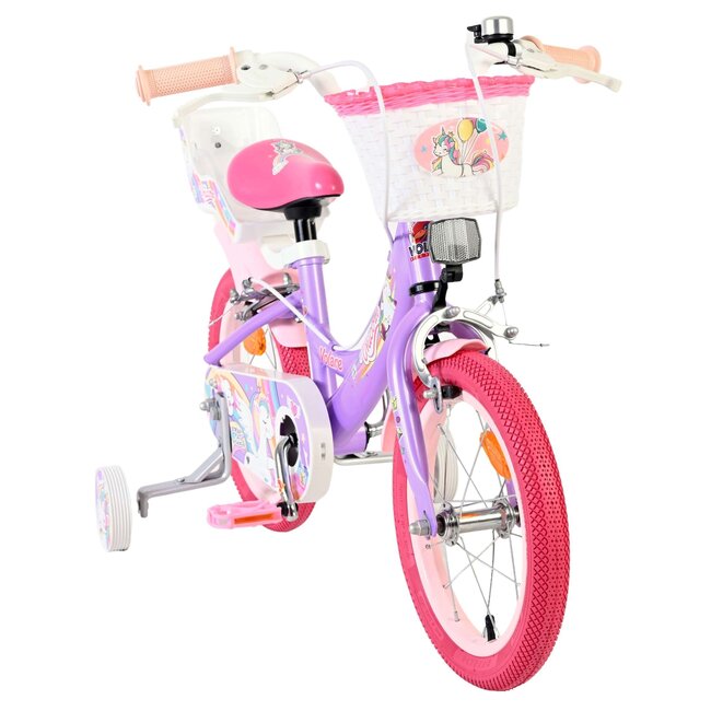 Volare Unicorn meisjesfiets 14 inch Twee Handremmen
