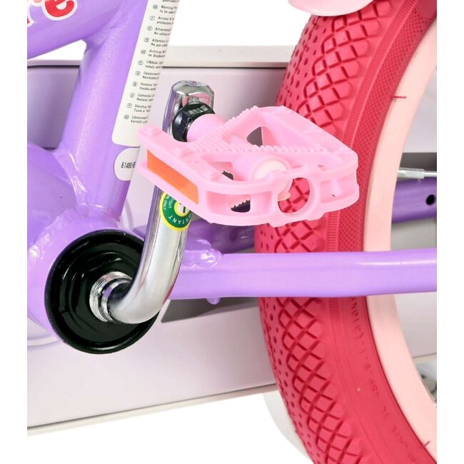 Volare Unicorn meisjesfiets 14 inch Twee Handremmen