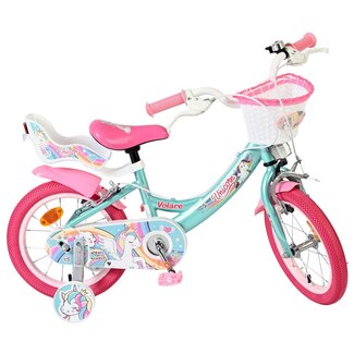Volare fietsen Unicorn meisjesfiets 14 inch Twee Handremmen