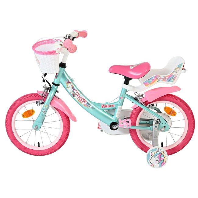 Volare Unicorn meisjesfiets 14 inch Twee Handremmen