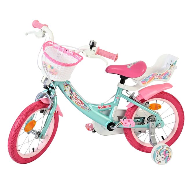 Volare Unicorn meisjesfiets 14 inch Twee Handremmen