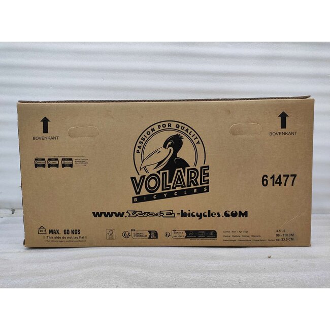 Volare Unicorn meisjesfiets 14 inch Twee Handremmen