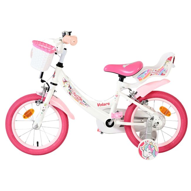 Volare Unicorn meisjesfiets 14 inch Twee Handremmen