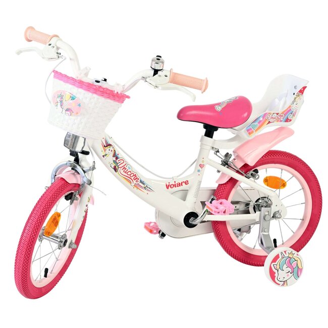Volare Unicorn meisjesfiets 14 inch Twee Handremmen