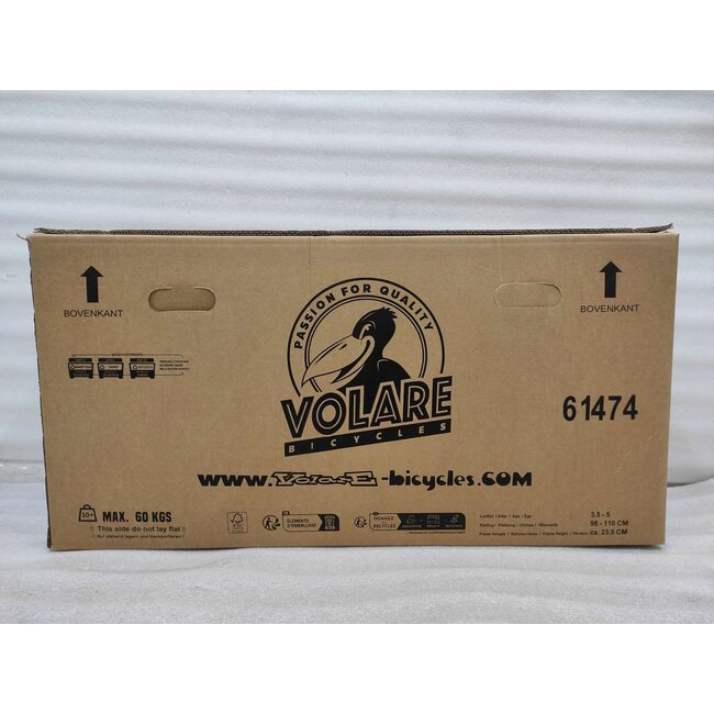 Volare Unicorn meisjesfiets 14 inch Twee Handremmen