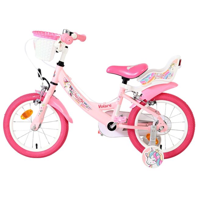 Volare Unicorn meisjesfiets 14 inch Twee Handremmen