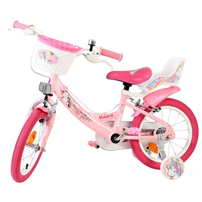 Volare Unicorn meisjesfiets 14 inch Twee Handremmen