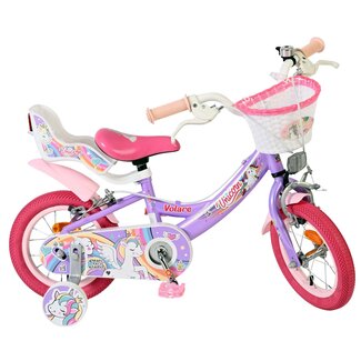 Volare fietsen Unicorn meisjesfiets 12 inch Twee handremmen