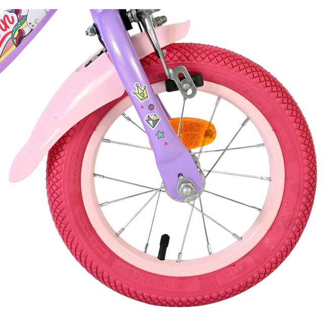 Volare Unicorn meisjesfiets 12 inch Twee handremmen