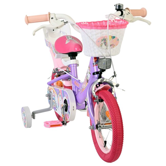 Volare Unicorn meisjesfiets 12 inch Twee handremmen