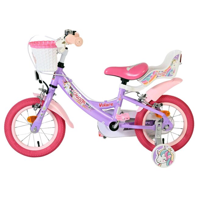 Volare Unicorn meisjesfiets 12 inch Twee handremmen