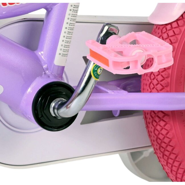 Volare Unicorn meisjesfiets 12 inch Twee handremmen
