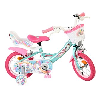 Volare fietsen Unicorn meisjesfiets 12 inch Twee handremmen