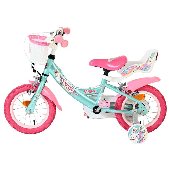 Volare Unicorn meisjesfiets 12 inch Twee handremmen