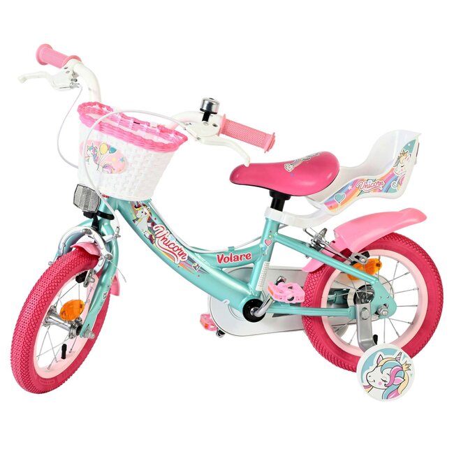 Volare Unicorn meisjesfiets 12 inch Twee handremmen