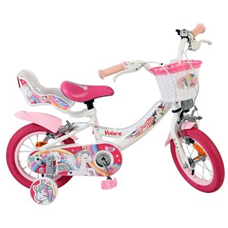 Volare fietsen Unicorn meisjesfiets 12 inch Twee handremmen