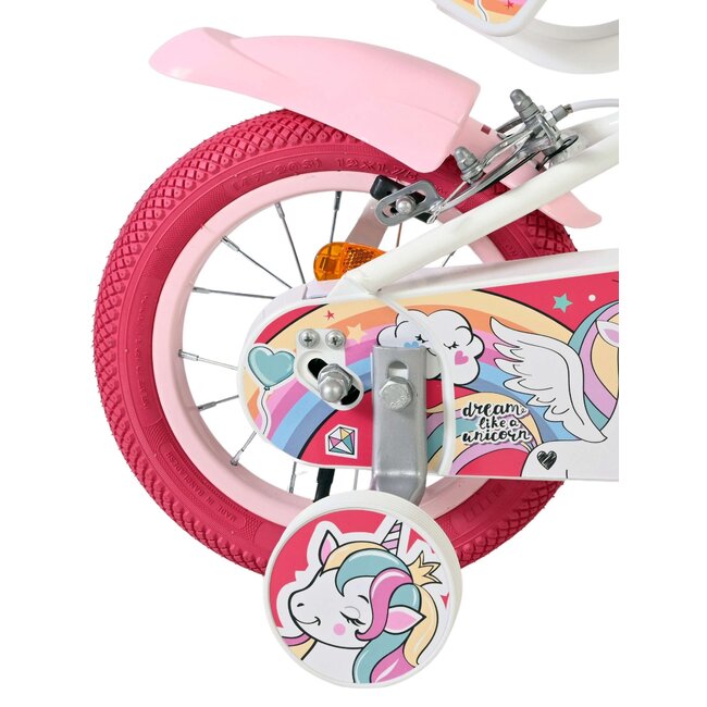 Volare Unicorn meisjesfiets 12 inch Twee handremmen