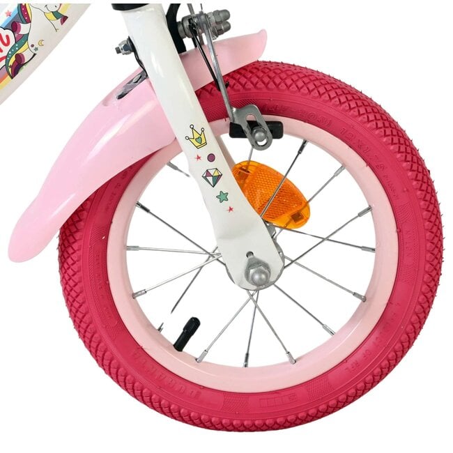 Volare Unicorn meisjesfiets 12 inch Twee handremmen