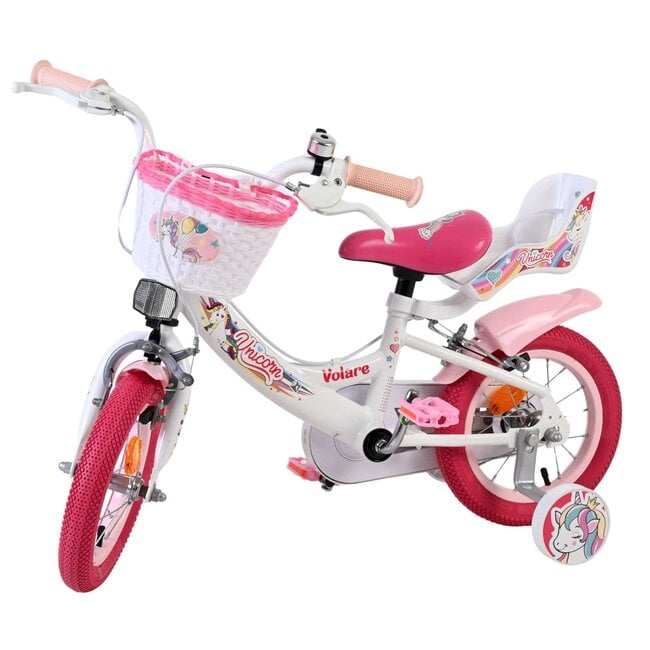 Volare Unicorn meisjesfiets 12 inch Twee handremmen