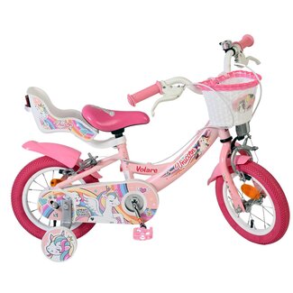 Volare Unicorn meisjesfiets 12 inch Twee handremmen