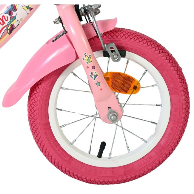 Volare fietsen Unicorn meisjesfiets 12 inch Twee handremmen
