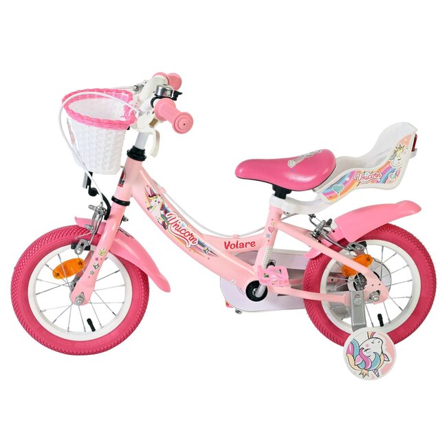 Volare fietsen Unicorn meisjesfiets 12 inch Twee handremmen