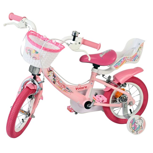 Volare fietsen Unicorn meisjesfiets 12 inch Twee handremmen