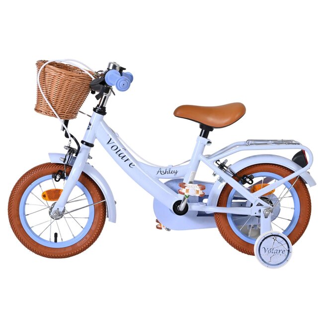 Volare Ashley meisjesfiets 12 inch Pastel Blauw Twee handremmen