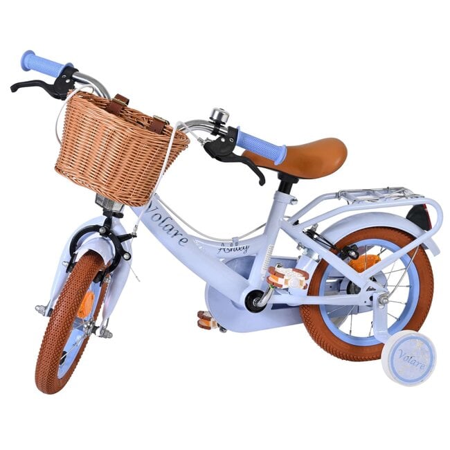 Volare Ashley meisjesfiets 12 inch Pastel Blauw Twee handremmen