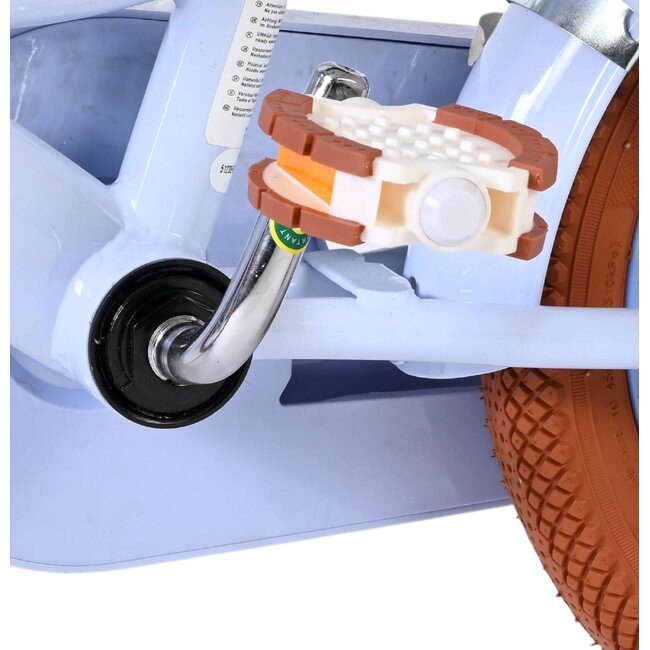 Volare Ashley meisjesfiets 12 inch Pastel Blauw Twee handremmen