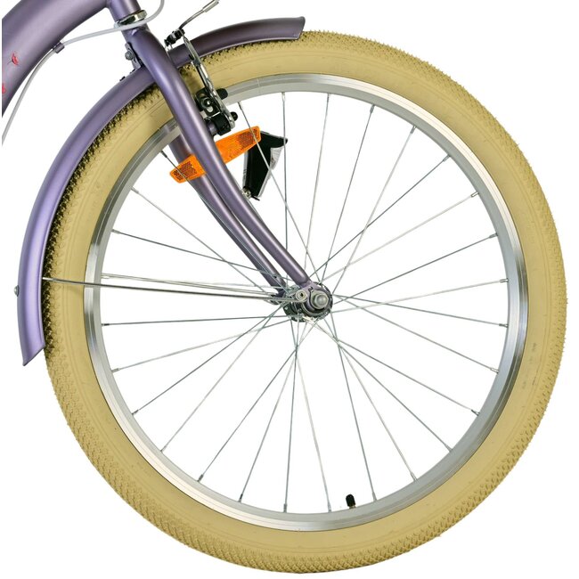 Volare fietsen Blossom meisjesfiets 24 inch Paars Twee handremmen