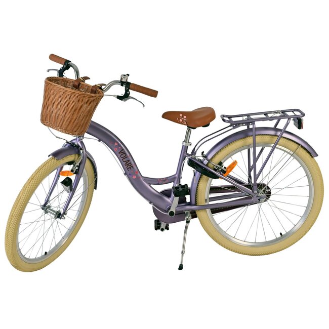 Volare fietsen Blossom meisjesfiets 24 inch Paars Twee handremmen